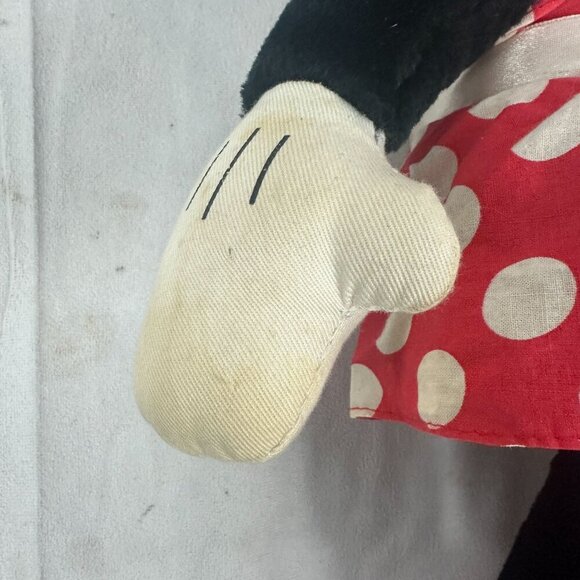 Vintage Applause Minnie Mouse Plush Doll 12" Red Polka Dot Dress Collectible - Picture 6 of 8